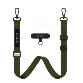   Tech-Protect C6S sötétzöld Crossbody pánt mobiltelefonhoz