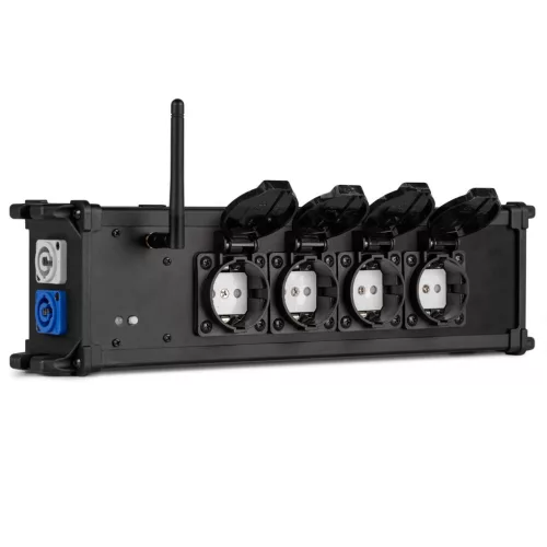 PD Connex PSB50 Tápcsatlakozó elosztó + Vezeték nélküli DMX adó/vevő (PowerCon be/ki + 4 db Shuko)