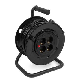   Delight 20240 Kábeldob fém tartóval - 4x - 3x1,5 mm² - 25 m