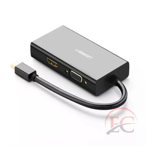 UGREEN 20418 Adapter Mini DisplayPort to HDMI/VGA/DVI MD114 fekete