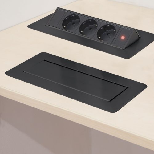 Delight 20440BK Rejtett elosztó - 3-as - Felnyíló kivitel - fekete