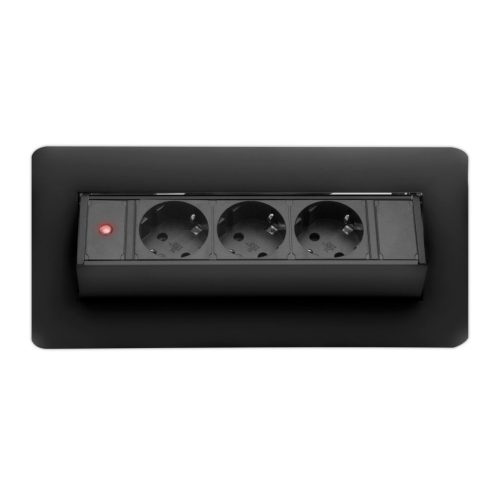 Delight 20440BK Rejtett elosztó - 3-as - Felnyíló kivitel - fekete