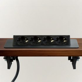    Delight 20446BK Rejtett elosztó - 4-es - Felnyíló kivitel - fekete