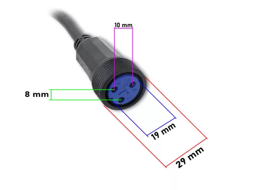 Thunder XC-01 IP65 VÍZÁLLÓ Fényeffekt tápkábel (1m)