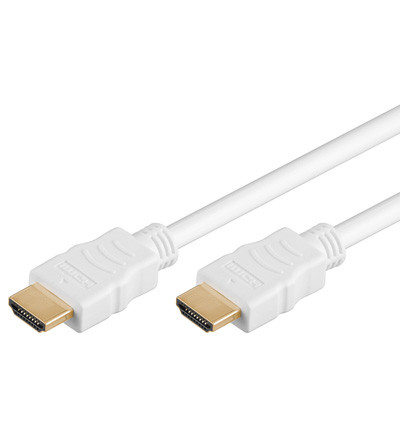 Goobay 31894 HDMI kábel aranyozott, fehér szín ,3m