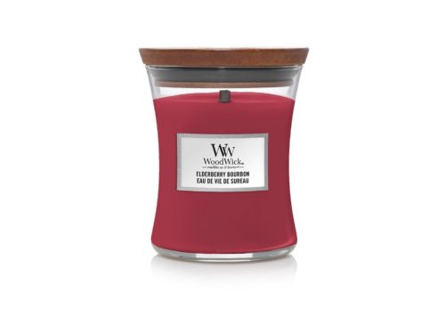 Woodwick 38287 Elderberry Bourbon közepes gyertya