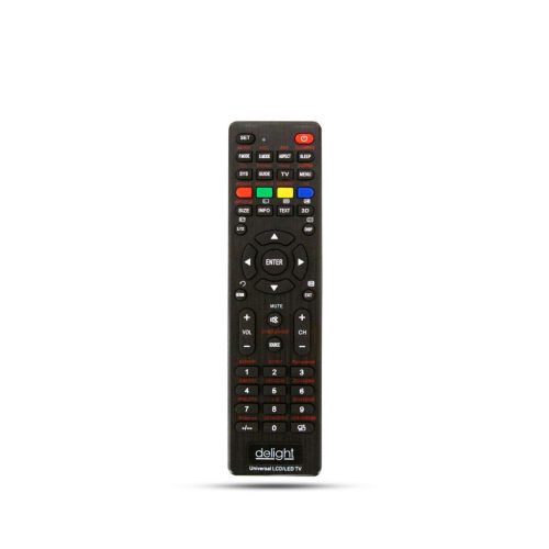 Delight 39680 Univerzális TV távirányító - 250+ típushoz - fekete - 2 x AAA