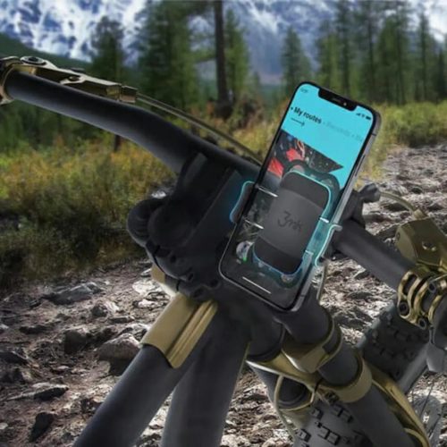 3MK Biciklos telefontartó Pro, kormányra szerelhető, fekete, 3MK450409