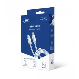 3MK Hyper USB-C 100W kábel 2m fehér (3MK464543)