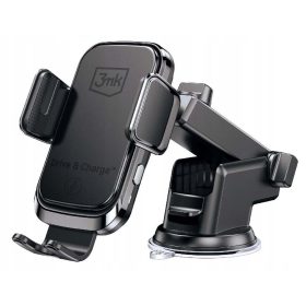   3MK Drive & Charge Vezeték nélküli autós tartó és töltő 15W - Fekete, 3MK487139