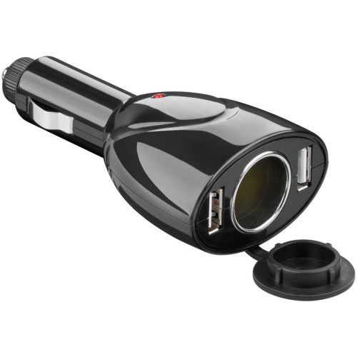 Goobay 42195 Autós töltő 12  24V - 2x USB + 12V(1A)