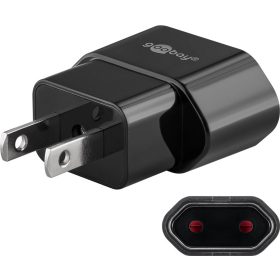 Goobay 45344 US/Japán 250V Utazó Adapter, fekete
