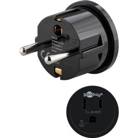 Goobay 45350 Utazó adapter USA/Japán, fekete