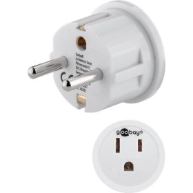   Goobay 45351 EU -> USA/Japán 250V Utazó adapter – Fehér