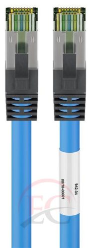 Goobay 45660 8.1 Szerelt S / FTP (PiMF)  kábel 2 m kék szín