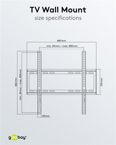 Goobay 49730 TV fali tartókonzol fix 32 - 55" (81 - 140 cm)