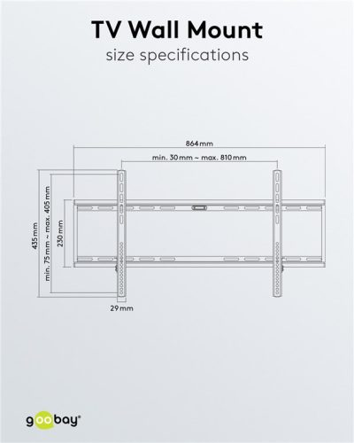 Goobay 49742 LCD TV Fali tartókonzol fic 43 - 100" (109 - 254 cm)