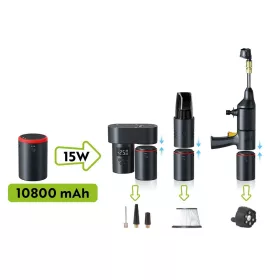   Phonocar 04998 Professzionális többcélú autós készlet 10800mAh akkumulátorral, kompresszorral, porszívóval, hidropultrissel