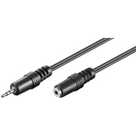   Goobay 50458 AUX aljzat audio hosszabbító 2.5 mm, 3 pin 2m, fekete