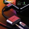 Ugreen 50596 USB Type C - USB Type C / 3,5 mm mini jack fejhallgató adapter