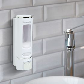   Bewello 51118A Szappanadagoló - kézzel működtethető - 400 ml - fali - fehér