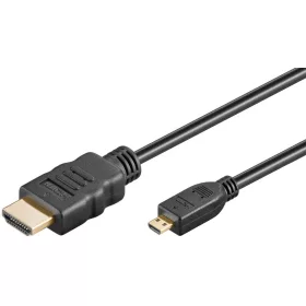   Goobay 53784 Nagy sebességű micro HDMI™ kábel Ethernettel (4K/60Hz), 1.5 m