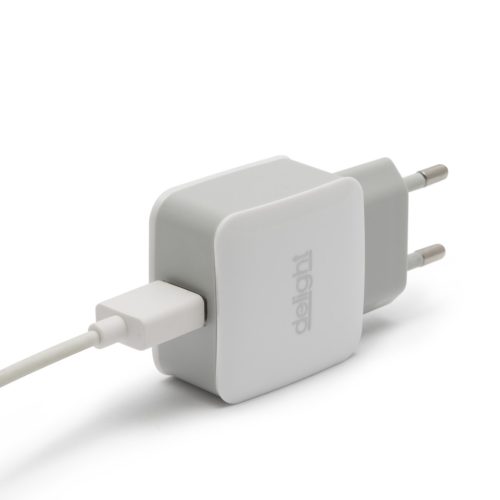 Delight 55045-1WH USB Hálózati adapter 2,1A, fehér