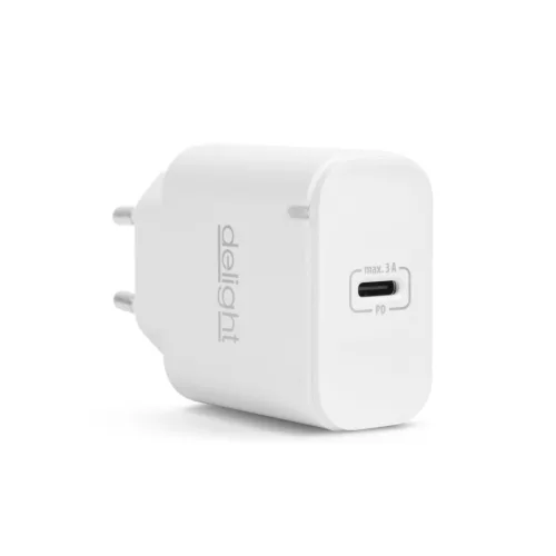 Delight 55046WH Adapter - Type-C - gyorstöltő, PD20W - fehér