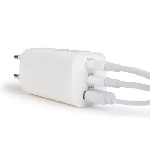 Delight 55060 Hálózati Adapter USB + Type-C PD45W gyorstöltéssel - fehér