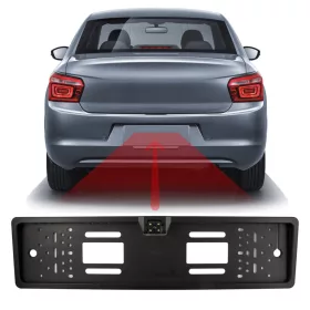   Carguard 55069C Rendszámtábla keretbe épített tolatókamera - 12V