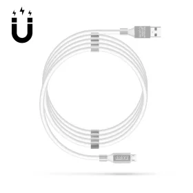   Delight 55446M-WH Mágneses adatkábel - MicroUSB - 2A - fehér