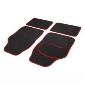   Carguard 55834B Univerzális textil autószőnyeg szett - 64 x 44 cm / 44 x 29 cm - fekete, piros