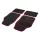 Carguard 55834B Univerzális textil autószőnyeg szett - 64 x 44 cm / 44 x 29 cm - fekete, piros