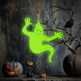   Family 56544B Halloween-i foszforeszkáló dekoráció - szellem - 15 x 12 cm