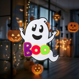   Family 56555C Halloween-i dekoráció - szellem - akasztható - filc - 37 x 34 cm