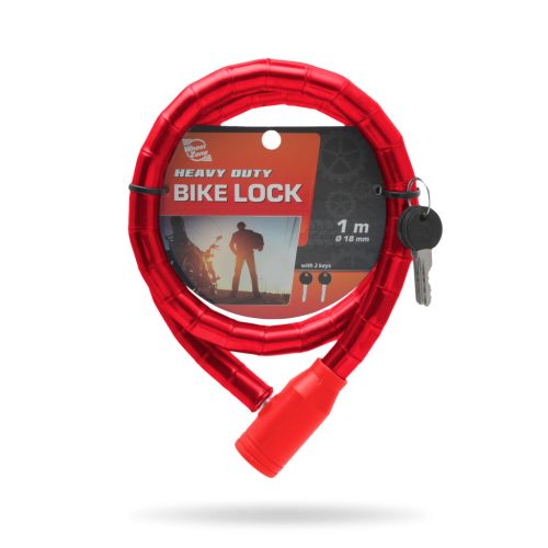 Delight 57078RD Kerékpár lakat  Ø18 mm x 100 cm