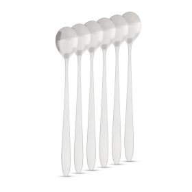   Family 57578 Rozsdamentes acél kávéskanál / latte macchiato kanál - 186 x 30 mm - 6 db / csomag