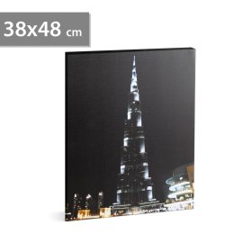   Family 58018J LED-es fali hangulatkép - "Burj Khalifa" -  2 x AA, 38 x 48 cm