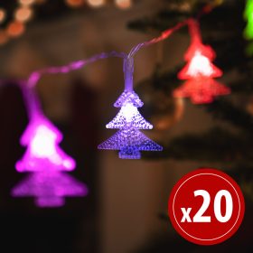   Family 58223B LED fényfüzér - színes fenyőfa - 20 LED - 2,3 méter - 3 x AA