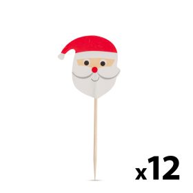   Family 58240B Falatka pálcika - mikulás - 8,5 cm - 12 db / csomag