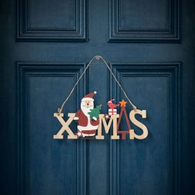   Family 58250A Karácsonyi dekor fából - mikulásos - akasztóval - 17 x 9 cm