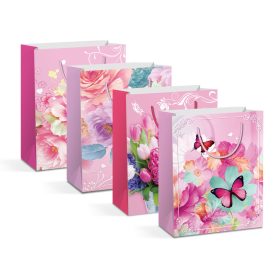   Family 58312 Ajándéktasak - papír - 330 x 102 x 457 mm - 4 féle / csomag - 12 db / csomag