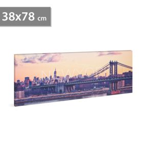   Family 58484 LED-es fali hangulatkép - "New York" -  2 x AA, 38 x 78 cm