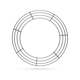 Family 58539B Kreatív koszorúalap - fém - 35 cm