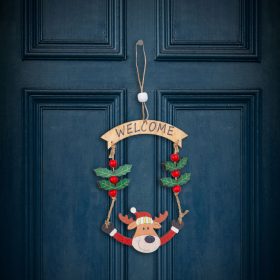   Family 58545C Karácsonyi dekoráció - Fa, rénszarvas - 13 x 17 cm