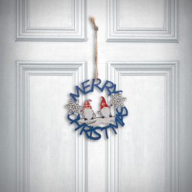   Family 58547B Karácsonyi dekoráció - fa, kék manó - 10 cm