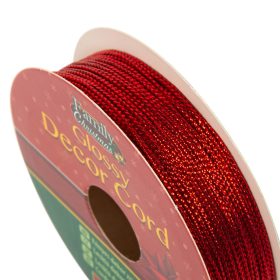Family 58569A Fényes dekor zsinór - 10 m - piros