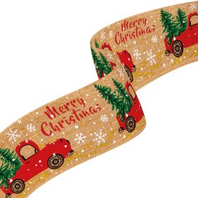 Family 58584C Karácsonyi szalag - barna - 60 x 6,3 cm