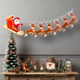   Family 58585A Karácsonyi papír girland - 6+1 db Mikulás szán - 3,5 m