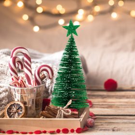   Family 58658 Mini dekor műfenyő - glitteres - 18 cm - 4 szín